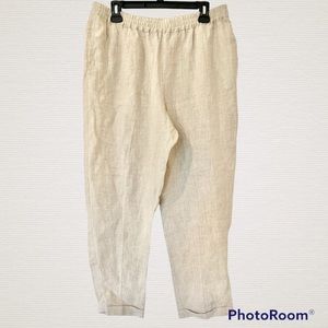 Soft Surroundings Beige Linen Pants